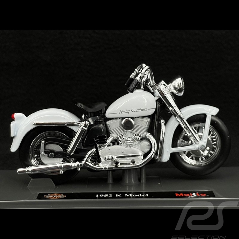 Moto Harley Davidson K 1952 Weiß 1/18 Maisto 39360