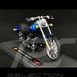 Moto Harley Davidson 1450 FXSTB Night Train 2002 Blue 1/18 Maisto 39360