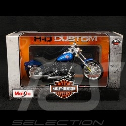 Moto Harley Davidson 1450 FXSTB Night Train 2002 Blau 1/18 Maisto 39360