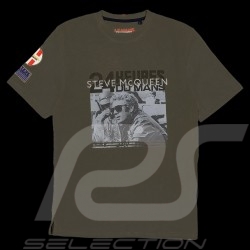 T-shirt Steve McQueen Bomber 24h du Mans Kaki Green SQ222TSM14-324 - men