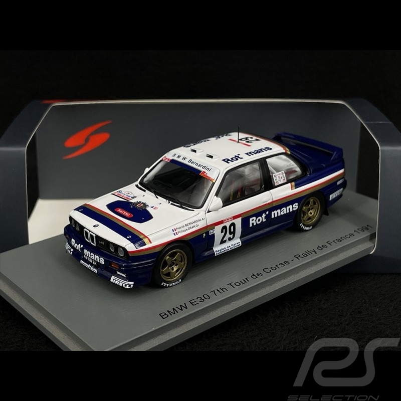 BMW E30 n° 29 Tour de Corse 1991 1/43 Spark S8489