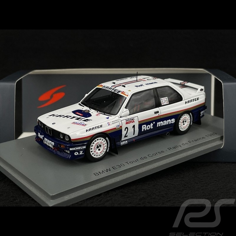 BMW E30 n° 21 Tour de Corse 1989 1/43 Spark S8485