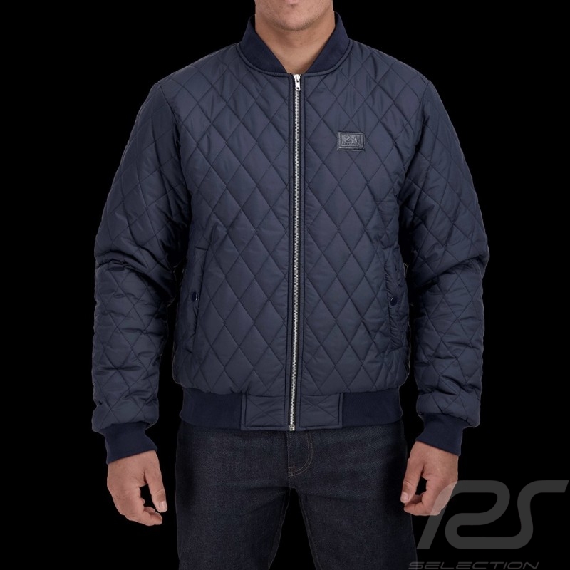24h Le Mans Jacket Classic Bomber Chic Padded Navy Blue LM221KS575-100 - men