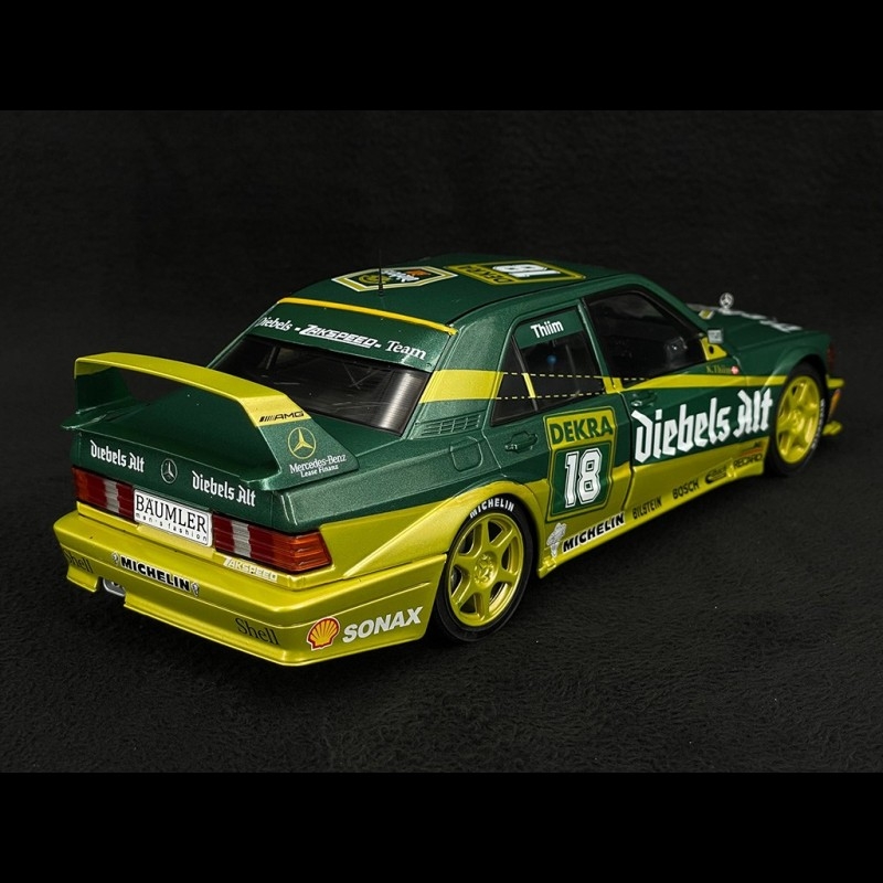 SOLIDO – Mercedes-Benz 190 Evo II – DTM 1992 – Échelle 1/18 – Vert/Doré – Voiture Miniature De Collection – Dès 14 Ans