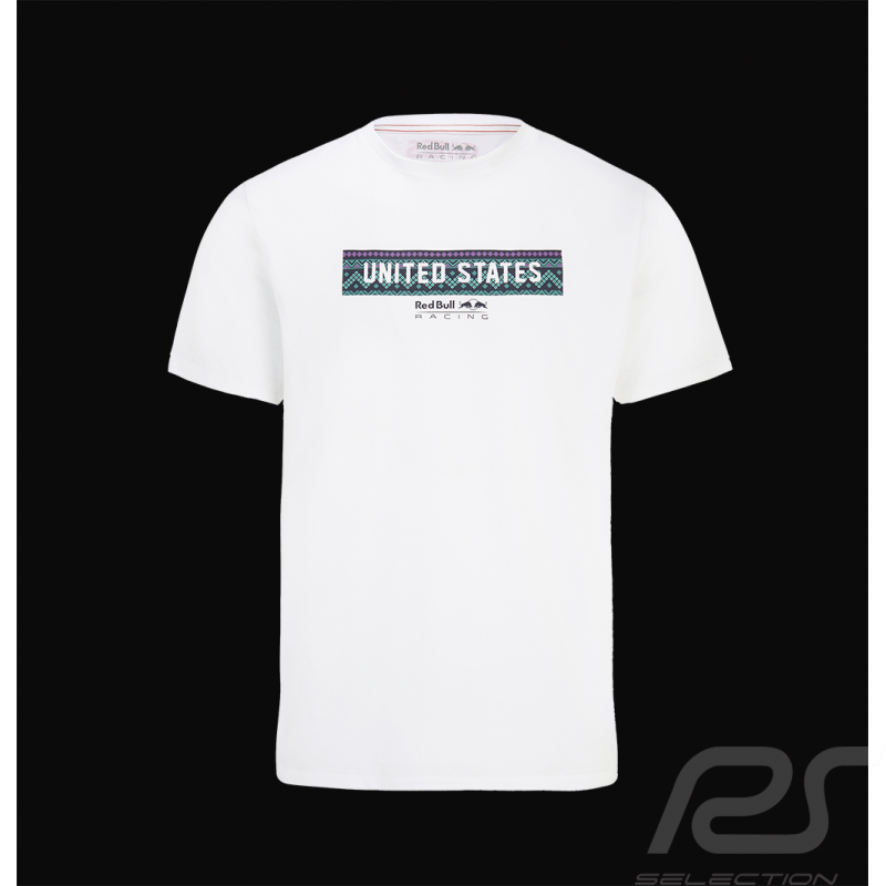 T-shirt Red Bull Racing Verstappen Pérez F1 Team GP Etats-Unis Blanc 701218968-001 - homme