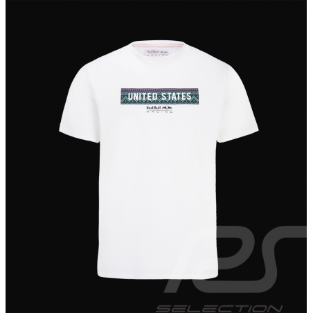 T-shirt Red Bull Racing Verstappen Pérez F1 Team GP United States Weiß 701218968-001 - herren