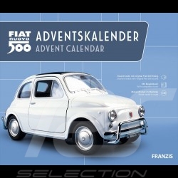 Calendrier de l'avent Fiat 500 1955 Blanc 1/38 Franzis 67168
