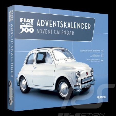 Calendrier de l'avent Fiat 500 1955 Blanc 1/38 Franzis 67168