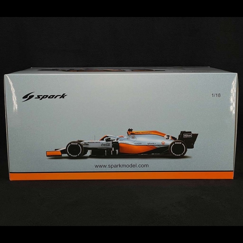 Daniel Ricciardo McLaren F1 MCL35L n° 3 GP Monaco 2021 1/18 Spark