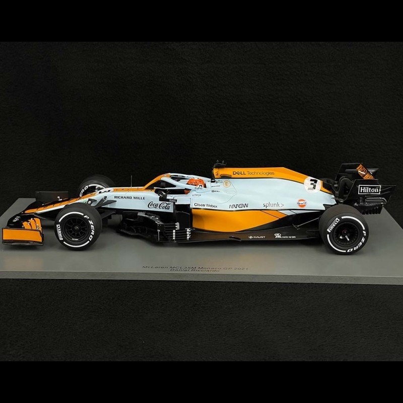 Daniel Ricciardo McLaren F1 MCL35L n° 3 GP Monaco 2021 1/18 Spark