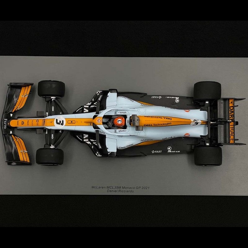 Daniel Ricciardo McLaren F1 MCL35L n° 3 GP Monaco 2021 1/18 Spark