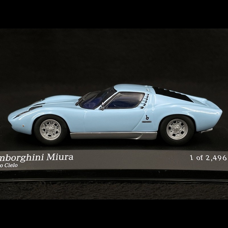 Lamborghini Miura 1966 Blue Azzuro Cielo 1/43 Minichamps 430103009