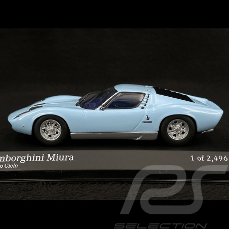 Lamborghini Miura 1966 Blue Azzuro Cielo 1/43 Minichamps 430103009