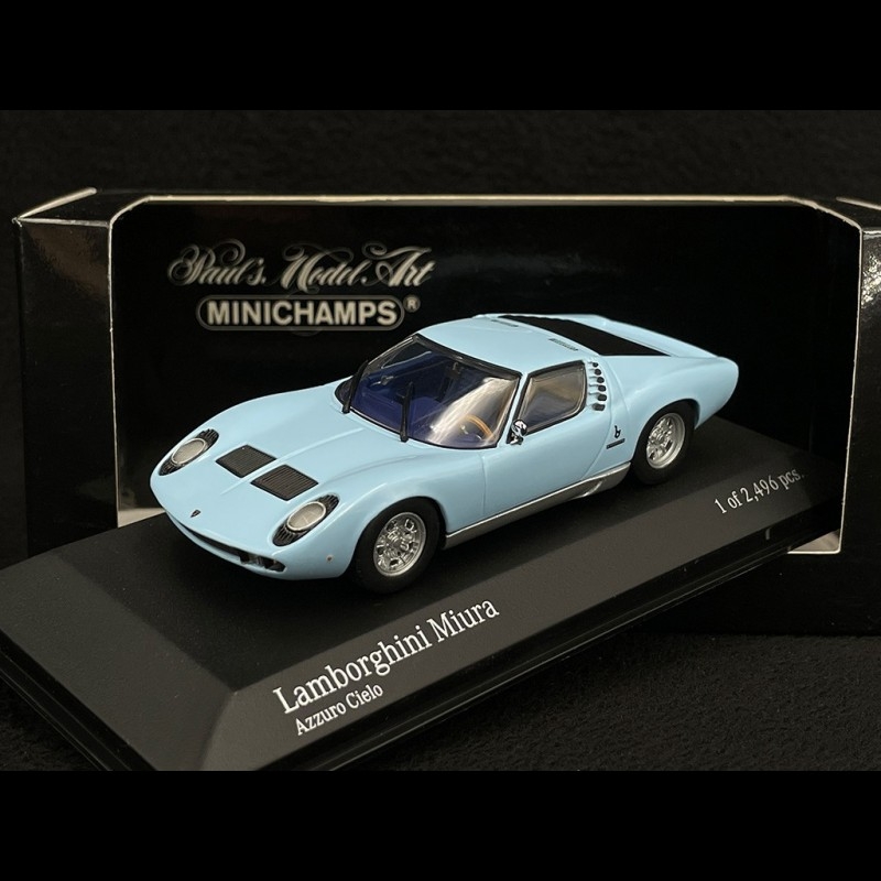 Lamborghini Miura 1966 Blue Azzuro Cielo 1/43 Minichamps 430103009