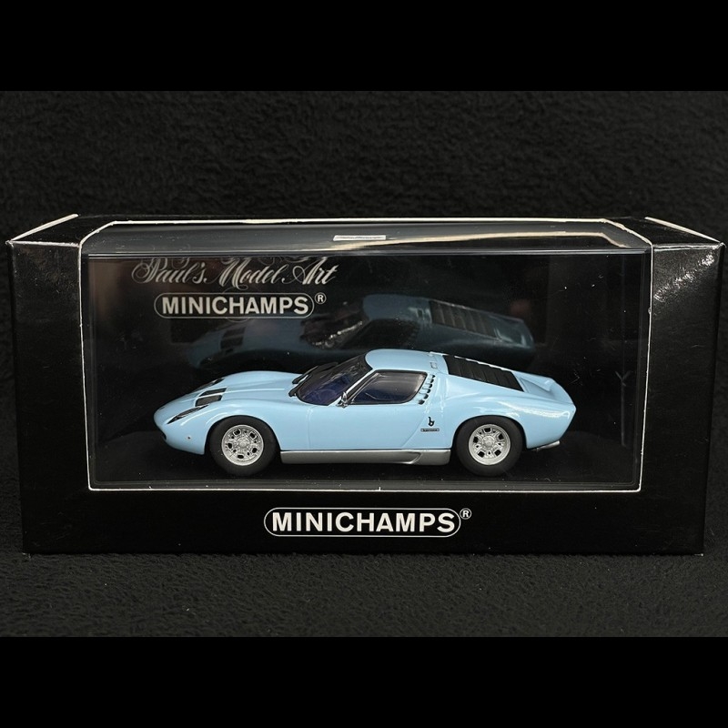 Lamborghini Miura 1966 Blue Azzuro Cielo 1/43 Minichamps 430103009