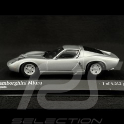 Lamborghini Miura 1966 Gris Argent metallisé Argento 1/43 Minichamps 430103008