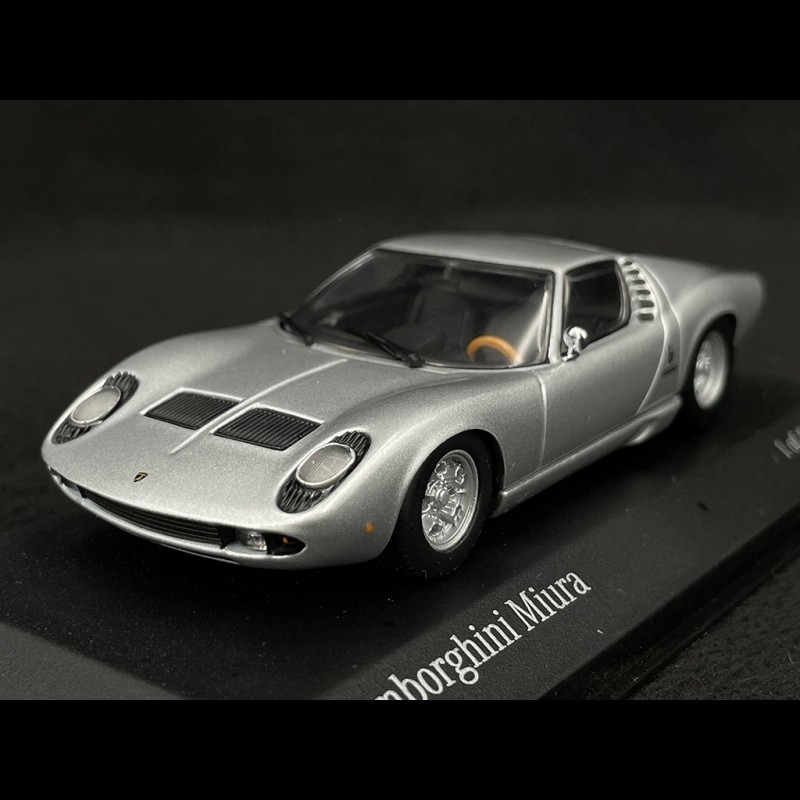 Lamborghini Miura 1966 Silver grey metallic Argento 1/43 Minichamps  430103008