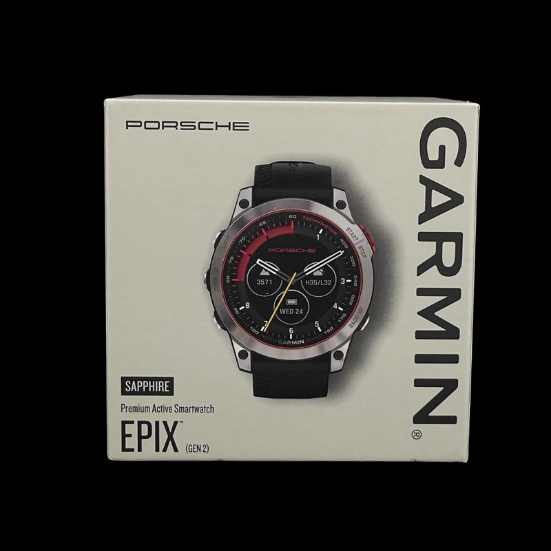 Porsche Smartwatch schwarz angeschlossene Garmin Epix 2 WAP0709010PSMW