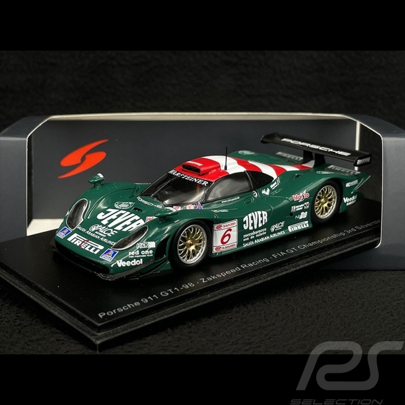 Porsche 911 GT1-98 Type 996 n° 6 3ème 500km Silverstone 1998 1/43 Spark S5996