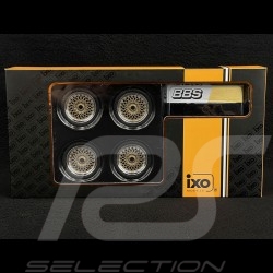 Set von 4 Räder Felgen BBS für Porsche Gold 1/18 Ixo Models 18SET011W