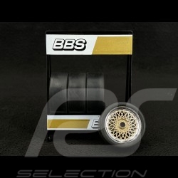 Set of 4 BBS Wheels for Porsche Gold 1/18 Ixo Models 18SET011W