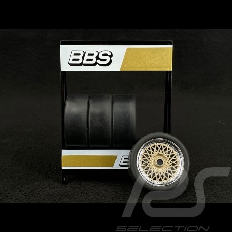 Set de 4 Roues Jantes BBS pour Porsche Or 1/18 Ixo Models 18SET011W