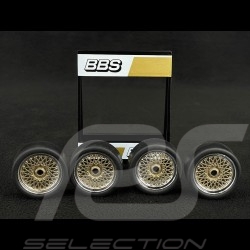 Set von 4 Räder Felgen BBS für Porsche Gold 1/18 Ixo Models 18SET011W