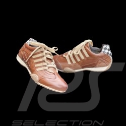 Gulf Sneaker / basket shoes style race driver Brown - women