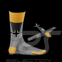 Inspiration Messerschmitt BF-109 Socken Grau / Schwarz - Unisex - Größe 41/46