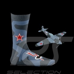 Inspiration Yak-9 Socken Blau - Unisex - Größe 41/46