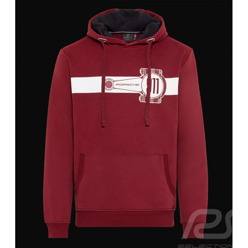 Sweat Porsche Bielle 911 Essential Hoodie à Capuche Rouge Bordeaux WAP673PESS - homme