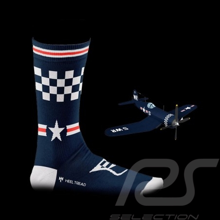 Inspiration F4U Corsair Socken Blau - Unisex - Größe 41/46
