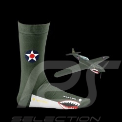 Inspiration P-40 Warhawk Socken Grün - Unisex - Größe 41/46