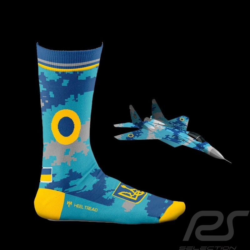 Inspiration Ghost of Kiev Socken Blau / Gelb - Unisex - Größe 41/46