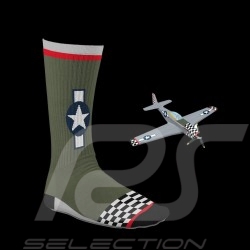 Inspiration P51 Mustang Sport Socken Grau / Schwarz - Unisex