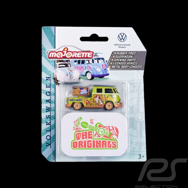 VW Combi T1 Woodstock Music Festival The Originals Deluxe 1/64 Majorette 212055005 VW Combi T1 Woodstock Music Festival The Originals Deluxe 1/64 Majorette 212055005