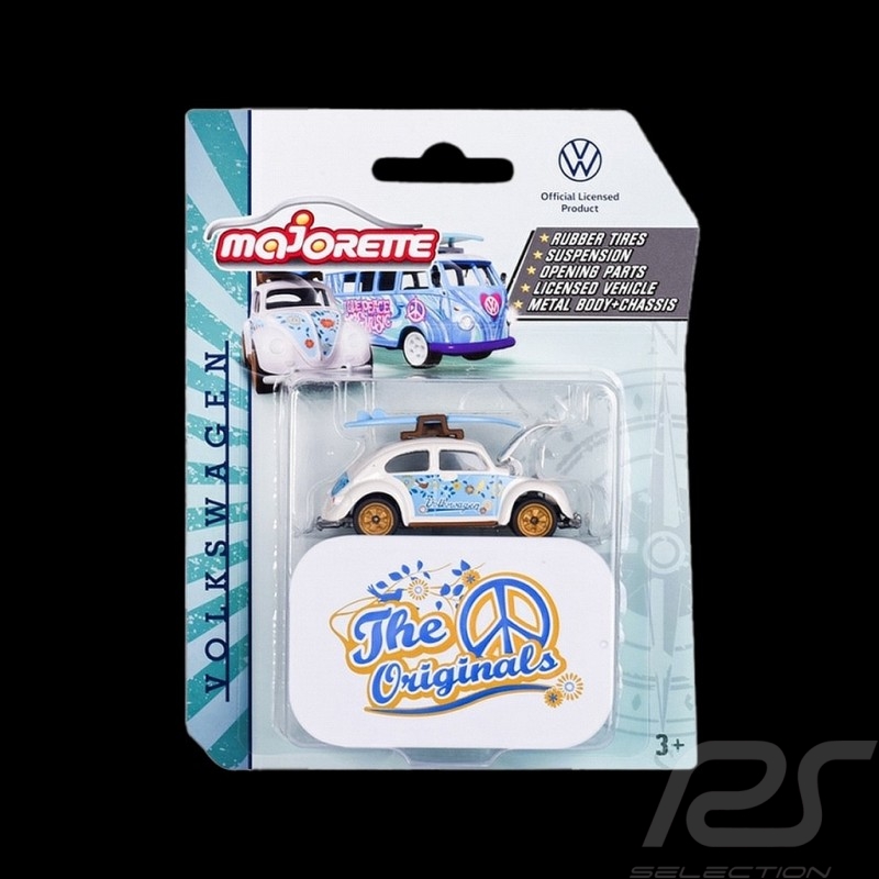 VW Beetle Surf Australia White The Originals Deluxe 1/64 Majorette 212055005