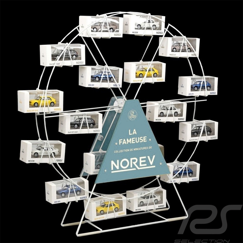 Display White Rotating Wheel 18 reduced cars 1/43 Norev 310005