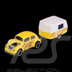 VW Beetle Chillin Camper with trailer Eriba Puck The Originals Trailer 1/64 Majorette 212055007