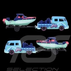 VW T1 Combi Pickup Dive Deep with trailer Boat The Originals Trailer 1/64 Majorette 212055007