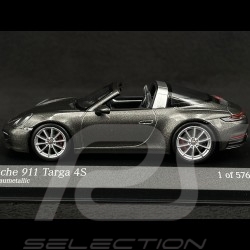 Porsche 911 Targa 4S Type 992 2020 Gris Agate Metallique 1/43 Minichamps 410069561