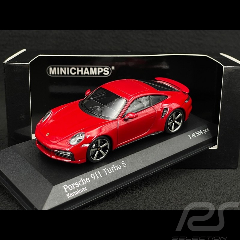 Porsche 911 Turbo S Coupe Type 992 2020 Rouge Carmin 1/43 Minichamps 410069475