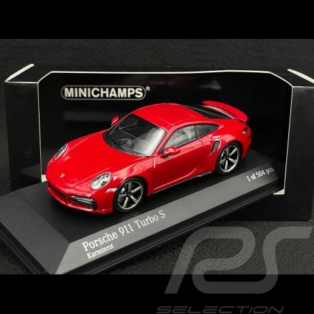 Porsche 911 Turbo S Coupe Type 992 2020 Rouge Carmin 1/43 Minichamps 410069475