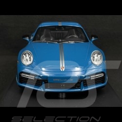 Porsche 911 Turbo S Type 992 2021 20th Anniversary China Oslo Blue 1/18 Minichamps 155069170