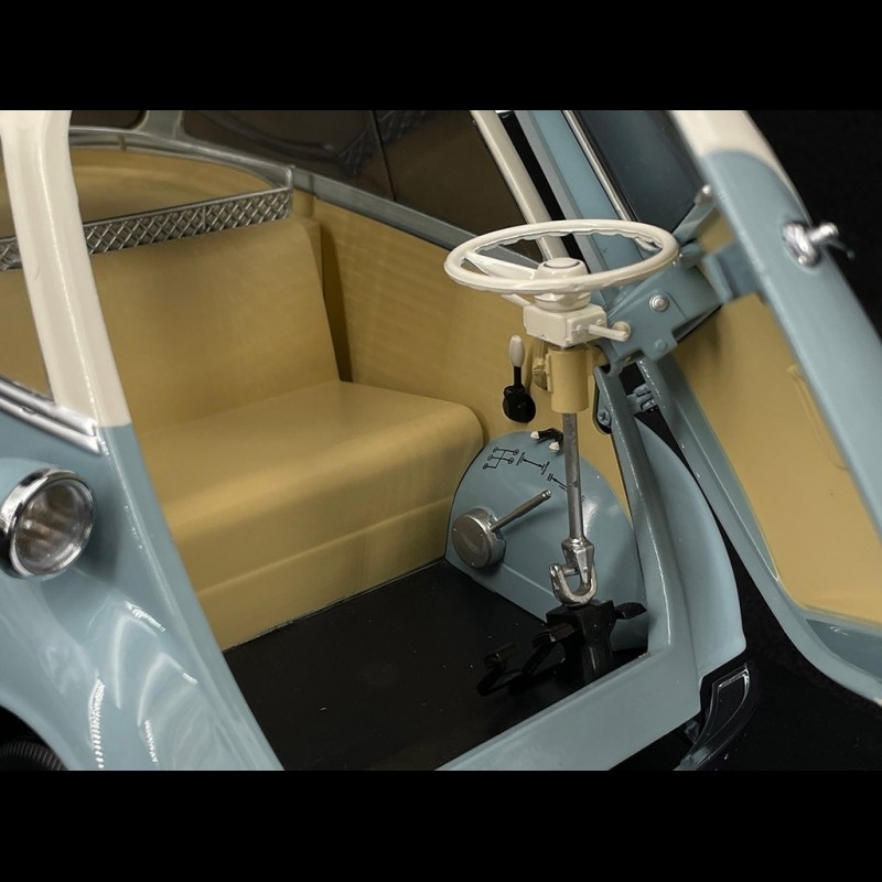 BMW 1955 ISETTA 250 bleu et blanc 1/18 REVELL réseau concessionnaire