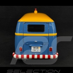 Volkswagen T1b Samba Minibus 1962 Blue / Yellow 1/18 Schuco 450048400