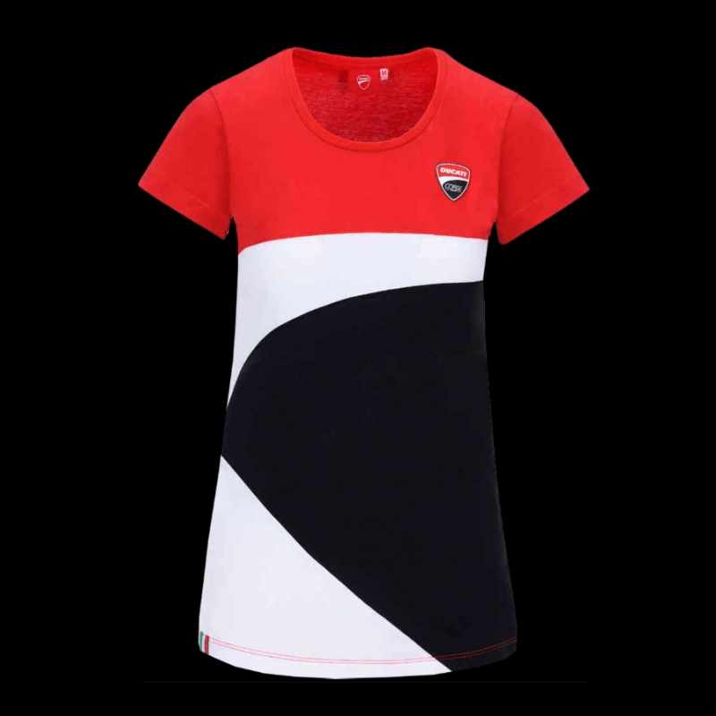T-shirt rossa da bambino in cotone con stampa Ducati Corse