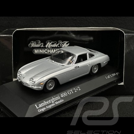 Lamborghini 400 GT 2+2 1966 Silver grey metallic Grigio Argento 1/43 Minichamps 430103300