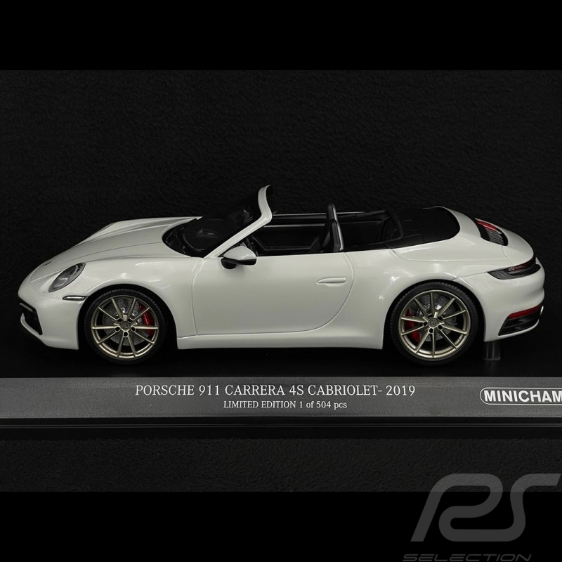 Porsche 911 Carrera 4S Cabrio Type 992 2019 Kreidegrau 1/18 Minichamps 155067335