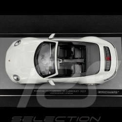 Porsche 911 Carrera 4S Cabrio Type 992 2019 Gris Craie 1/18 Minichamps 155067335